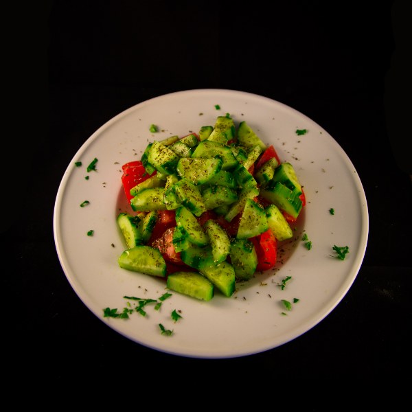 Cucumber and tomato salad